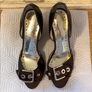 BCBGirls high wedges, brown sz 7 1/2